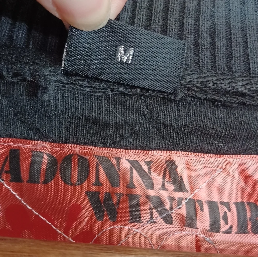 Madonna Winter Girls Medium 8/10 Casual Black Zipper Top Streetwear Coat Jacket